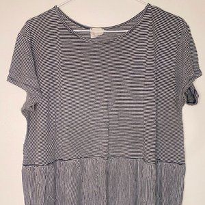 cute striped peplum shirt